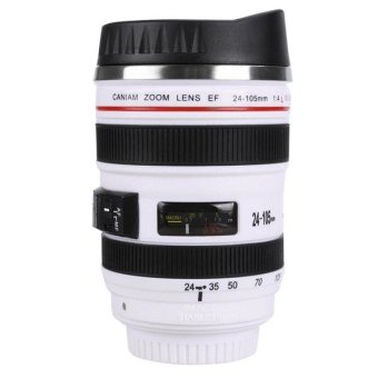 Sunweb New 24-105mm Camera Lens Design Stainless Steel Leak-Proof lid Coffee Tea Cup 450ml Thermos Mug - intl
