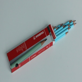 Stabilo Pensil 2B - Warna Biru Pastel