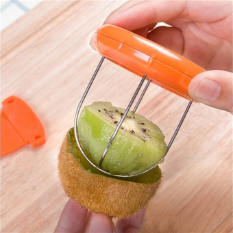 Portable Multi-function Kiwi Fruit Cutter Peeler Slicer Kitchen Gadgets Tool - intl