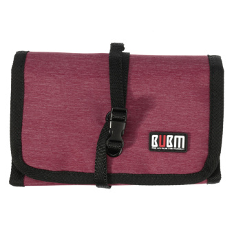 BUBM Spring Rolls Folding Carry Case S Size Digital Storage Bag Rose Red
