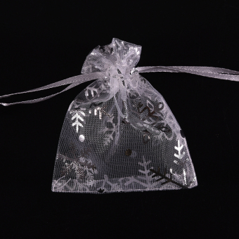 HomeGarden Candy Gift Bag Snowflake White 100Pcs