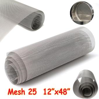 12\"x48\" ROLL - 25 Mesh - Stainless Steel Fine Filtration Mesh Screen 316L SS - intl