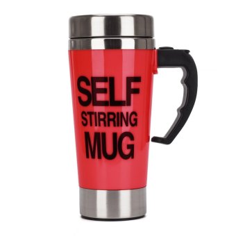 Comfkey Coffee Mug - Self Stirring, Electric Stainless Steel Automatic Self Mixing Cup - Cute & Funny, Best for Morning, Travelling, Men and Women (Red)