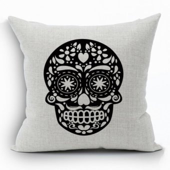 Yazilind printing Skull pattern decorative pillowcase room sofa home 45*45CM/17.55*17.55 inch