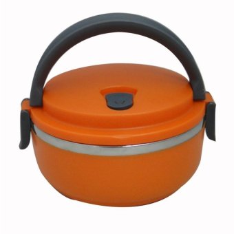 Gogo Lunch Box Stainless Steel Polos Susun 1 - Kotak Makanan - Orange
