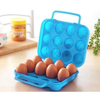 Kotak Wadah Tempat Penyimpanan Telur Isi 12 butir - Biru