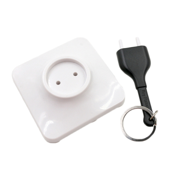 Homegarden Unplug Socket Key Ring with Wall Hanger Black