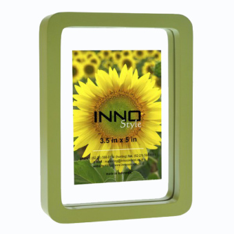 Inno Foto Bingkai Foto Gallery Rounded Float 5x7 Inch - Lime Cooler
