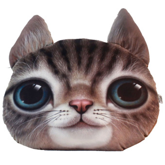 Yazilind Animal 3D Printing Personalized Cat Meow Star Lovely Pillow Cushions 35x36cm - Intl