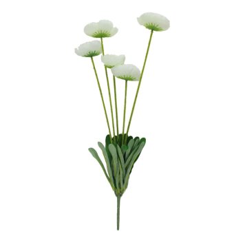 BolehDeals BolehDeals 2pcs Artificial 5-Head Camellia Silk Flower Bouquet Wedding Home Decor White