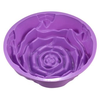 HL Rose Shape Cake Pan Silicone Baking Pan For Cakesoven Temperature Family Silicone Baking Molds Pudding Mold - intl