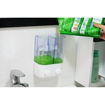 Dispenser Sabun 2 Tabung T02 bisa utk tempat shampoo & sabun mandi
