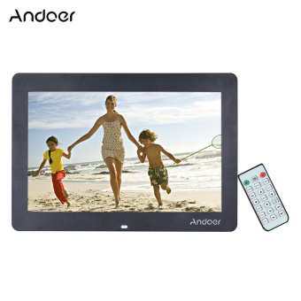 Andoer 14\" Wide Screen HD LED Digital Picture Frame Digital Album High Resolution 1280*800 Electronic Photo Frame with Remote Control Multiple Functions Including LED Clock Calendar MP3 MP4 Movie Player Support Multiple Languages - intl