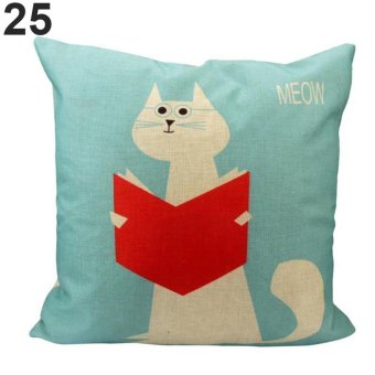 Broadfashion Fashion Tree Flower Print Throw Pillow Case Cushion Cover Home Sofa Decoration (#25) - intl