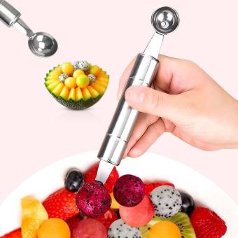Double Size Stainless Steel Watermelon Spoon Creative Ice Cream Ballers Melon Scoop - intl