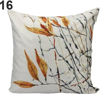 Broadfashion Fashion Tree Flower Print Throw Pillow Case Cushion Cover Home Sofa Decoration (#16) - intl