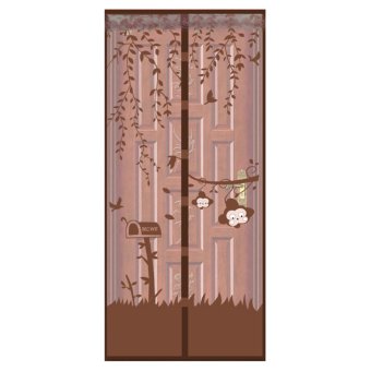 Cocotina Home Door Insect Net Magnetic Closure Screen Bug Mosquito Fly Insect Mesh Guard Curtain 90 cm x 210 cm (Coffee)