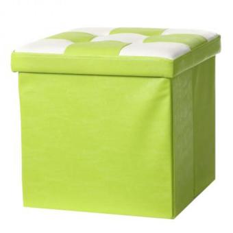JLove Colorful Checked Storage Box Multipurpose Storage Chair (Green M) - Intl