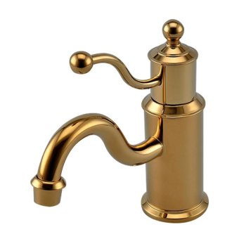 All copper wall mounted basin-tap antique hot and cold flush mount bench wash your face wash basin mixer - intl