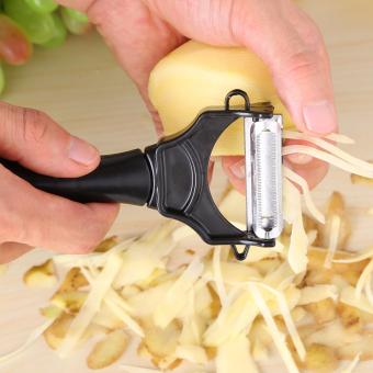 2 in 1 Dual Blades Peel Slicer Multi-Function Vegetable Cutter Kitchen Kit - intl