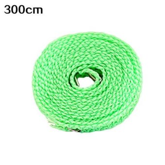 Broadfashion Outdoor Clothesline Laundry Travel Business Non-slip Washing Clothes Line Rope 300cm - intl