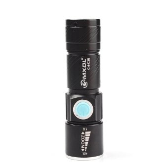 BUYINCOINS MXDL CH-C20 CREE Q5 LED 3 Mode 300 Lumens Zoomable USB Rechargeable Flashlight