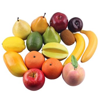 Harga Portable Foam Artificial Simulation Fruit Toys Kit Home Office Decoration Playset Accessory Early Development Education