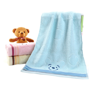 Homegarden Hand Face Towel Bath Towel 33*74cm Bear Cotton Blue