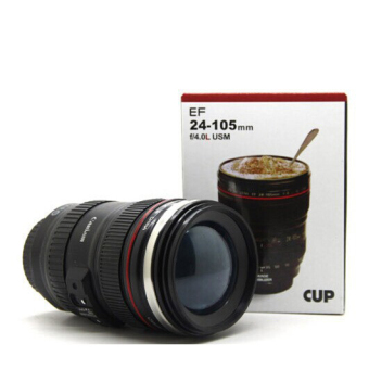 Camera Lens Cup 24-105mm Coffee Tea Travel Mug Stainless Steel Thermos - intl