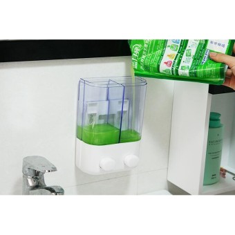 Elora Store - Dispenser Sabun 2 Tabung T02 Bisa Utk Tempat Shampoo & Sabun Mandi