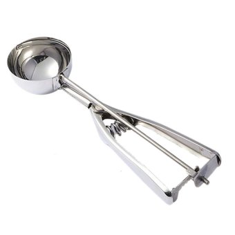 Eozy Stainless Steel Gear Handle Ice Cream Scoop Mash Muffin Potato Cookie Food Kitchen Spoon Ball 6CM