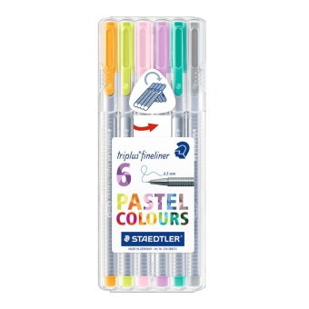 Staedtler Triplus Fineliner Pens 6-Color Pastel Set - intl
