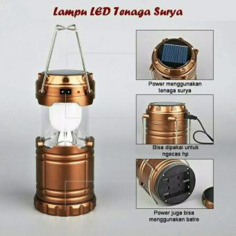 PItaldo Lentera Tarik Solar LED +Power Bank/Lampu LED Kemping