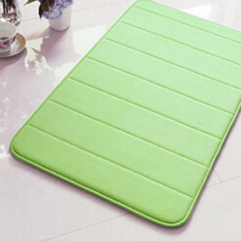 Jiayiqi Soft Warm Anti-slip Bathroom Bedroom Stripes Mat (Green) - Intl