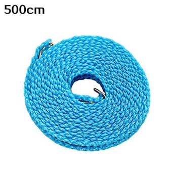 Broadfashion Outdoor Clothesline Laundry Travel Business Non-slip Washing Clothes Line Rope 500cm - intl