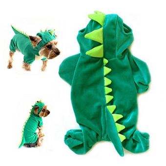 360DSC Pet Puppy Dog Dinosaur Jumpsuit Pyjamas Coat Clothes Jacket Jumper Hoodie Apparel - S - Intl