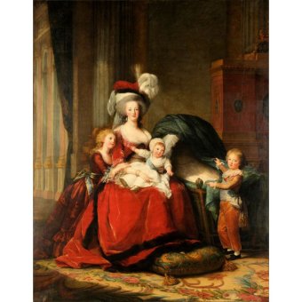 Jiekley Fine Art - Lukisan Marie-Antoinette de Lorraine-Habsbourg, Queen of France, and her children Karya Louise Elisabeth VigeÌe Lebrun - 1787