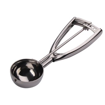S & F Stainless Steel Gear Handle Ice Cream Scoop Mashed Potato Cookie Spoon 5CM