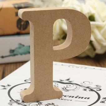 10x1.5cm THICK Wood Wooden 26 Letters Wedding Birthday Party Shop Alphabet Decor P - intl