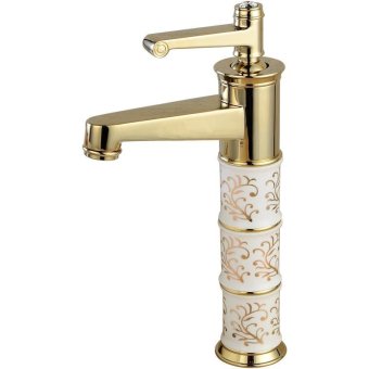 Continental faucet hot and cold bathroom vanity tops off single hole on golden basin mixer, golden basin mixer - intl