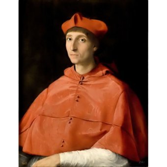 Jiekley Fine Art - Lukisan Portrait of a Cardinal Karya Raffaello Sanzio da Urbino - 1510-1511