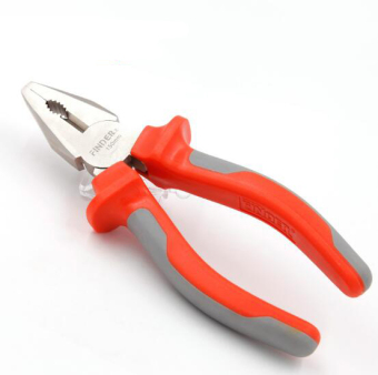 2Cool 8'' Pliers High Hardness Hand Flat Wire Cutter Insulation Hardware Tool TPR Multi-function High-carbon Steel Pliers -Orange - intl