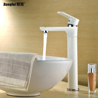 All copper hot and cold basin/Washbasin Faucet bench basin white artistic mixer - intl