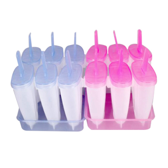 6-Cell Silicone DIY Ice Cube Tray Ice Maker Ice Cream Popsicle Mold (Random Color)