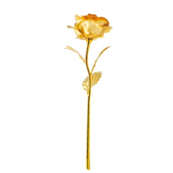 New Arrival 24k Gold Foil Rose Flowers 10\" Long Stem - intl
