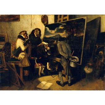 Jiekley Fine Art - Lukisan The Experts Karya Alexandre-Gabriel Decamps - 1837