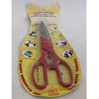 Babamu Gunting Dapur Multifungsi - Kitchen Scissors / Merah