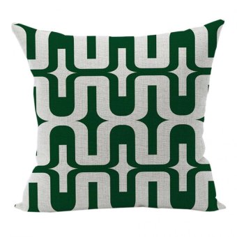 Nunubee Sofa Cotton Linen Home Square Pillow Decorative Throw Pillow Case Cushion Cover Geometric