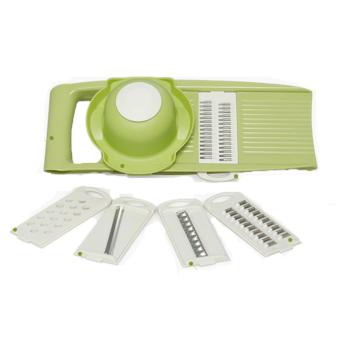 Multi-Function Vegetables Cutter With 5 Stainless Steel Blade Carrot Grater Onion Slicer Kitchen Accessories - intl
