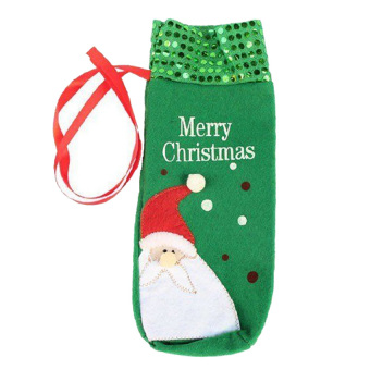 Gracefulvara Santa Claus Snowman Wine Bottle Cover Bag Christmas Dinner Xmas Table Decor - Santa Claus